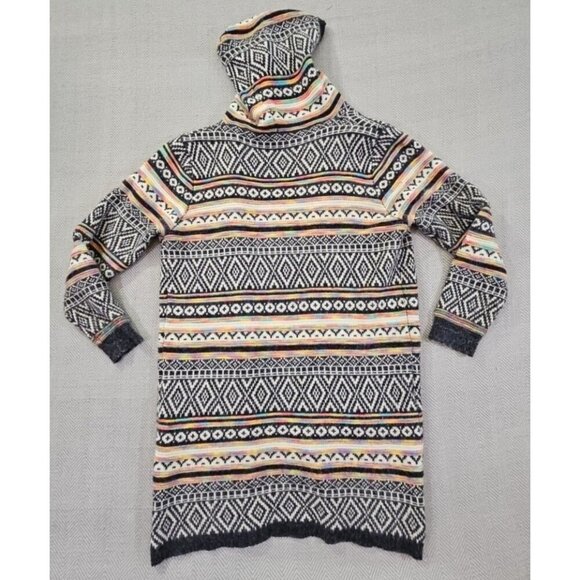 Monteau Los Angeles Hooded Open-Front Cardigan Size Large Knitted Southwestern - Picture 10 of 14